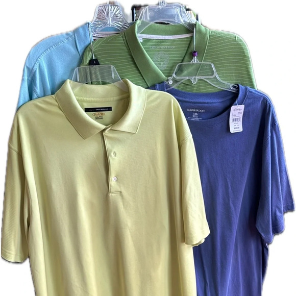 🏓 4 assorted brand Polo/Golf/Crew shirts XXL EUC 🏌🏿‍♀️ - Picture 1 of 11